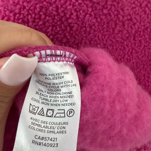 Loft Magenta Sherpa Teddy Pullover Sweater - Picture 4 of 4